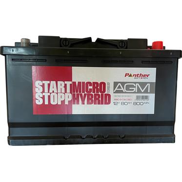 Panther AGM Start-Stop-Batterie 12V80Ah 800A 315x175x190mm, B13