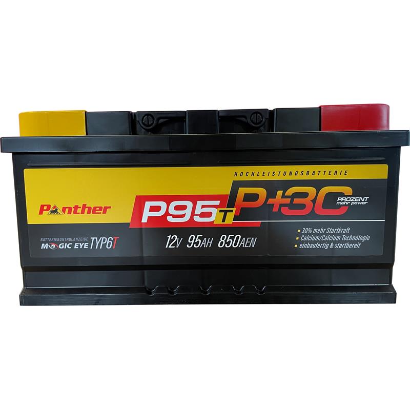 Panther Batterie +95T 12V 95Ah 850A +30% (+)POL rechts, LBH: 353x175x175