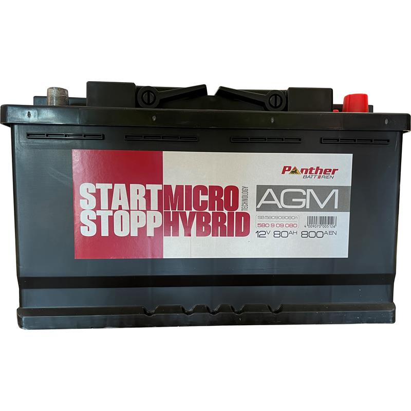 Panther AGM Start-Stop-Batterie 12V80Ah